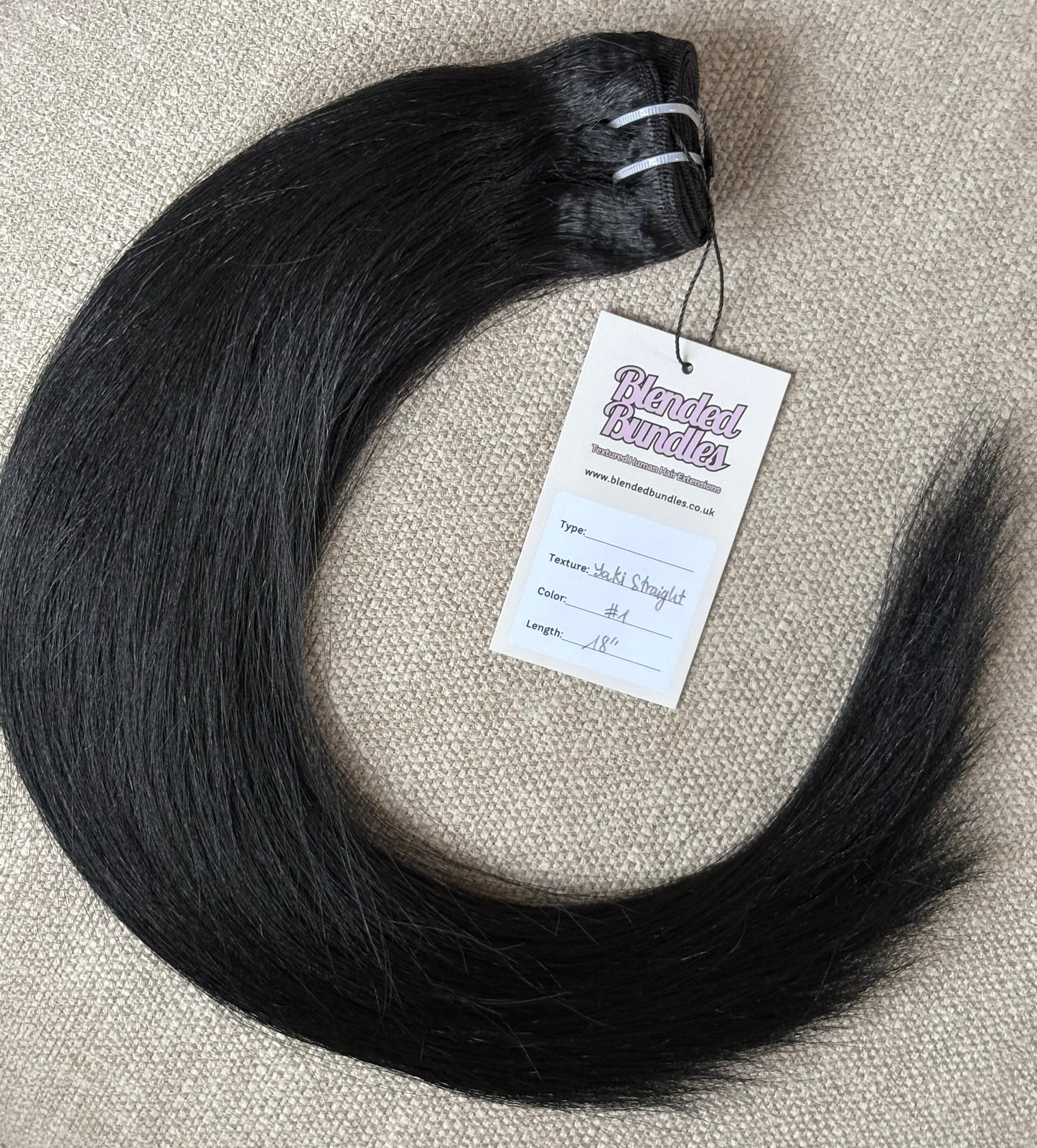 Yaki Straight Hair Extensions - #1 Jet